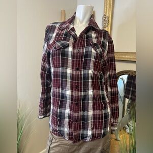 American Eagle Classic Fit Heavy Plaid Flannel Long Sleeve Sleeve XL